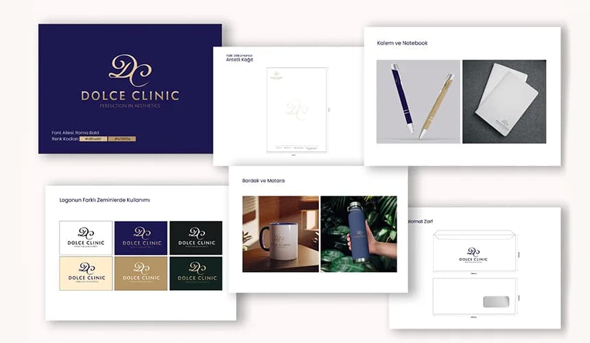 The Dolce Clinic kurumsal kimlik ve web tasarımı